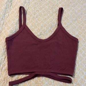Burgundy crop top